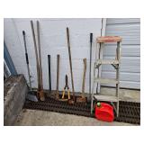 yard tools & ladder
