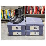 (5) pair black size 9.5 boots