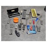 knives, caliper, tools, etc.