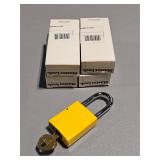 5 Yellow Padlocks