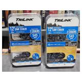 2 - (2 per pack 12" chain saw chains)