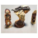 3 - Indian figurines 7"