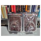 (2) leather tape measure holders