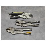 3 pair locking - vise grip style pliers