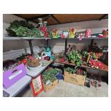 large lot of Christmas decor