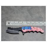 American Flag Hatchet Blade Knife