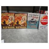 4 metal signs