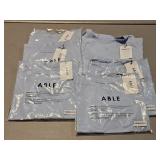 new (6) soft blue shirts
