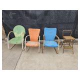 metal chairs & stool