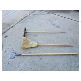 rake, broom, scraper