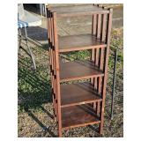 brown wooden shelf