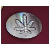 Mary Jane leaf belt buckle