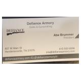 after cash payment - pick up guns at Defiance