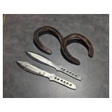 horseshoes & double edge blades