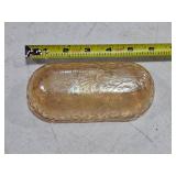 carnival glass butter cover