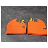 2 Mossy Oak orange hunting caps