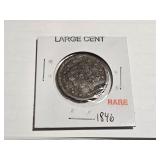 RARE 1846 Large Cent Piece