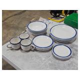 18 pc. plates, bowls, cups, saucers, dessert plate