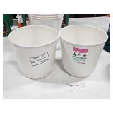 2 - IVORY 11" flower pots
