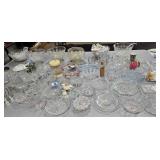 table load of glassware