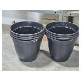 8 NEW - 8" flower pots