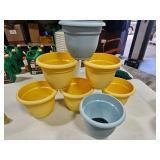 7 - various 10" flower pots
