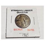 1925 RARE Silver Standing Liberty Quarter
