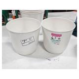2 - IVORY 11" flower pots