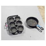 #3 USA Cast Iron Skillet & muffin pan