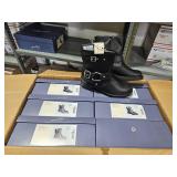 NEW case or 6 black boots size 8.5