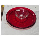Indiana Glass Ruby Chip & Dip