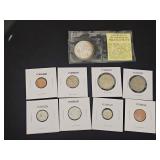 Foreign Coins, & 1962 Mexican Silver Dollar