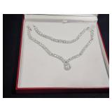 45ct white sapphire estate necklace