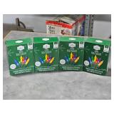 NEW - 4 boxes of colored lights (cost $5.97 ea)