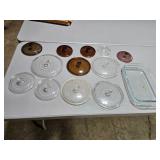 glass repalcement lids & pyrex dish