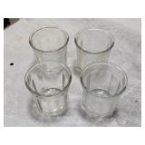 4 - vintage clear glasses