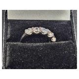 near flawless white sapphire band