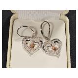 Diamond Heart Earrings