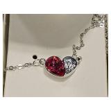 Pink Sapphire "LOVE" Necklace