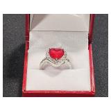 Ruby Heart Ring