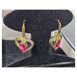 ruby earrings