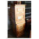 2 wood, 2 drawer Filing Cabinets