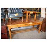 2 wood tables