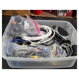 bin full of cords