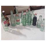 13 old coke & other pop bottles