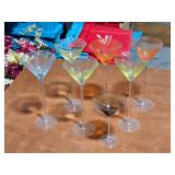 7 faired cocktail glasses