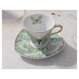 butterfly tea cup & saucer