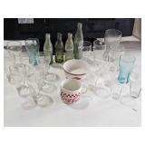 Coca-Cola glasses, bowls, bottles, cup