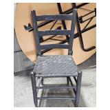 vintage wicker bottom chair