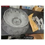 large party punch bowl & ladels